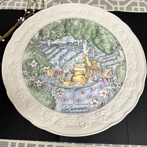 Gien France Marie Pierre Boitard Les Saveurs Large Round Platter Vintage